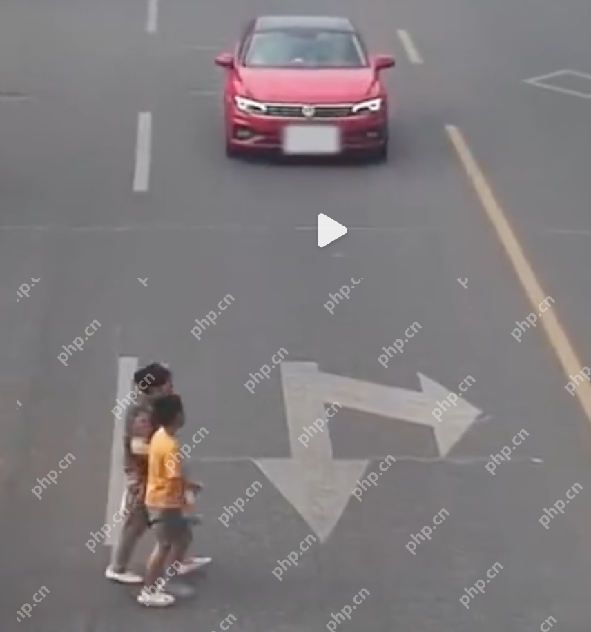 奶奶带孙儿横穿马路被撞飞 网友:真把马路当自家客厅了! - php中文网