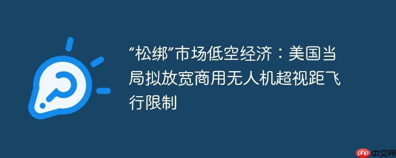 “松绑”市场低空经济:美国当局拟放宽商用无人机超视距飞行限制