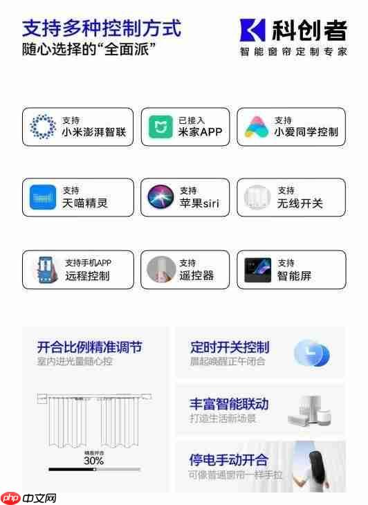 智能电动窗帘十大品牌推荐:科创者(KCZ)引领者实至名归!