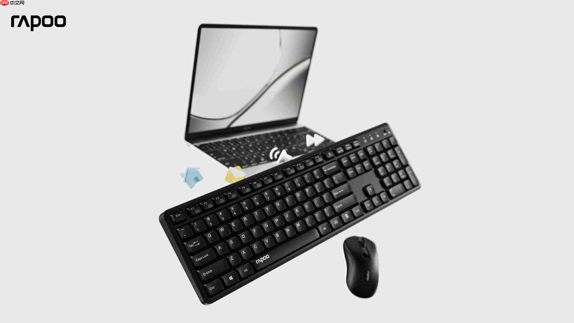 轻音型降噪设计2.4G无线传输雷柏X2800S光学键鼠套装上市