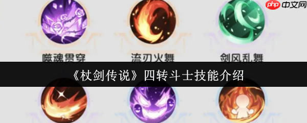 杖剑传说四转斗士技能全解析：0CD流颠覆战场
