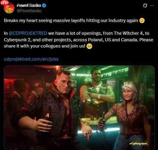 CDPR对Xbox被裁员工表示同情：来我这参与《巫师4》开发工作