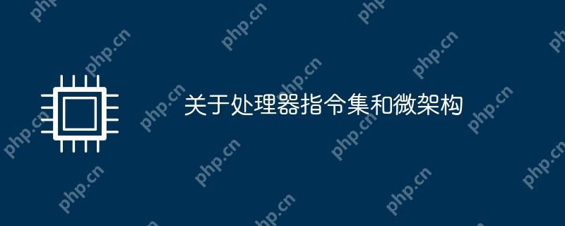 关于处理器指令集和微架构
