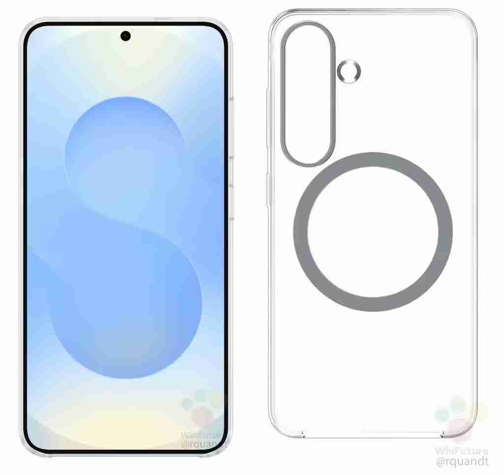 三星Galaxy S25系列渲染图再曝，Qi2磁吸充电手机壳亮相