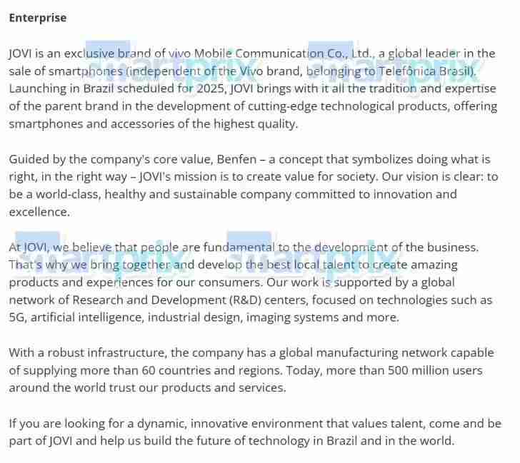 vivo将开启巴西新征程:JOVI品牌2025年首发