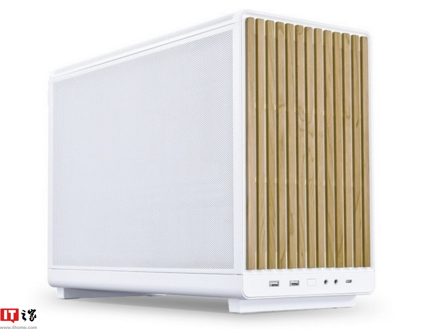 联力预热白色木质款 A3 桌面 M-ATX 小机箱:胡桃木纯木格栅、12 月 19 日上市