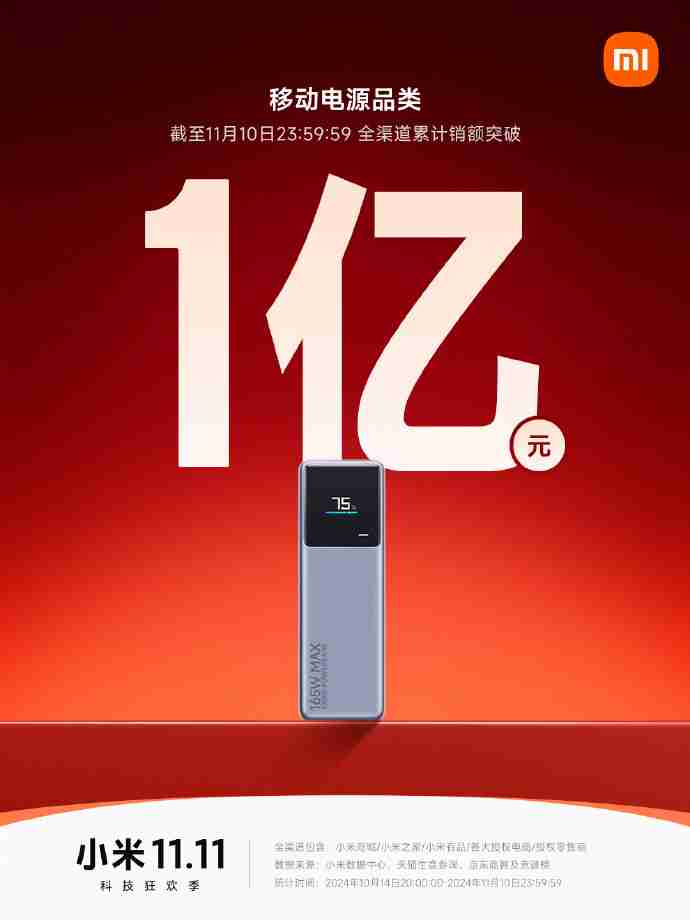 小米双 11 战报:Redmi K70 至尊版拿下安卓手机销冠,智能手环突破 130 万件