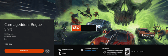 曾因暴力引争议!赛车爽游新作《恶煞车手:Rogue Shift》上架PS5商店