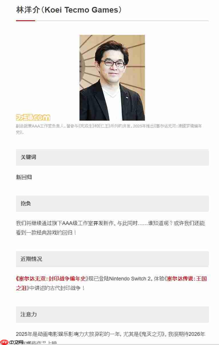 光荣3A工作室正在开发一款神秘的怀旧游戏