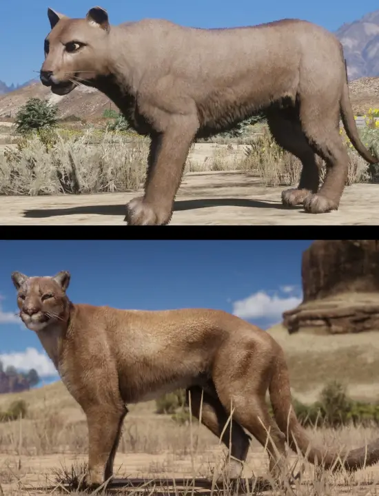 抽象建模看笑了!玩家对比《给他爱5》&《荒野大镖客:救赎2》动物建模