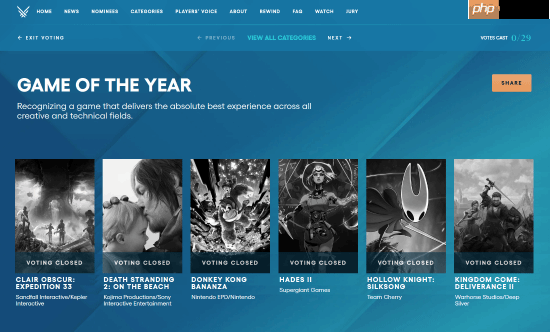 TGA投票已正式结束!年度大奖你投给了谁?