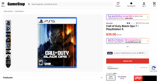 发售一个月就半价：《COD22》美国电商平台大折扣