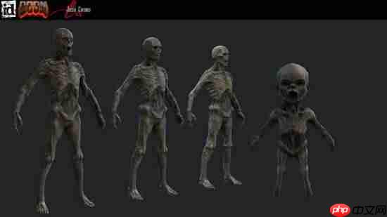 原版《毁灭战士4》开发资料曝光！活体兵器四足坦克等