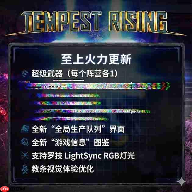 RTS《风暴崛起》重大更新上线：加入超级武器等
