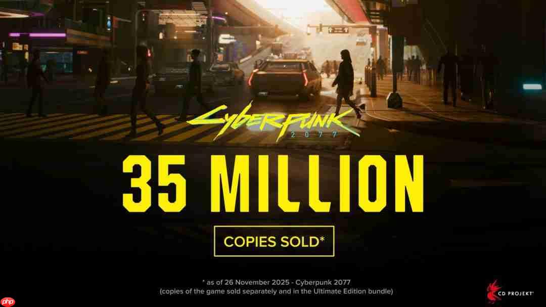 《赛博朋克2077》销量超3500万 同期销售已超《巫师3》