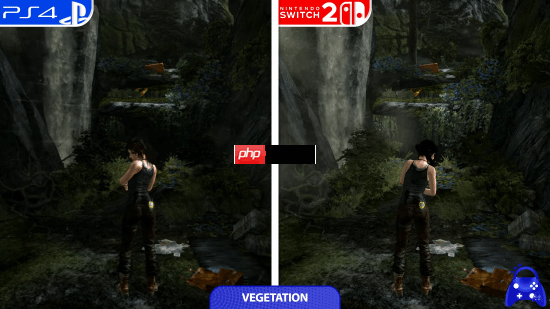 《古墓丽影9》NS2和PS4画面对比:分辨率高但砍画质
