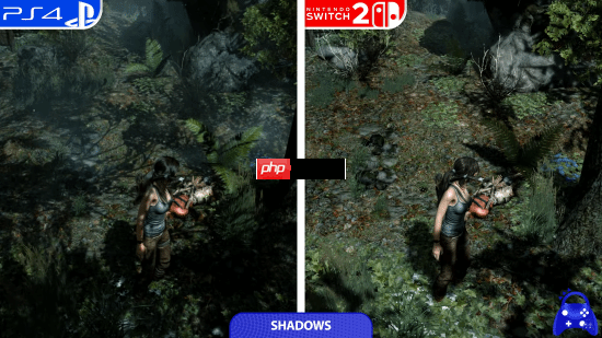 《古墓丽影9》NS2和PS4画面对比:分辨率高但砍画质