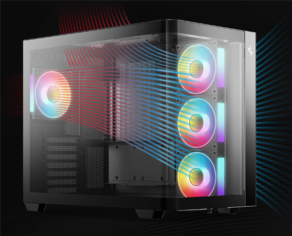 双仓结构!九州风神CG530U 4F曲面玻璃海景房机箱首发499元起